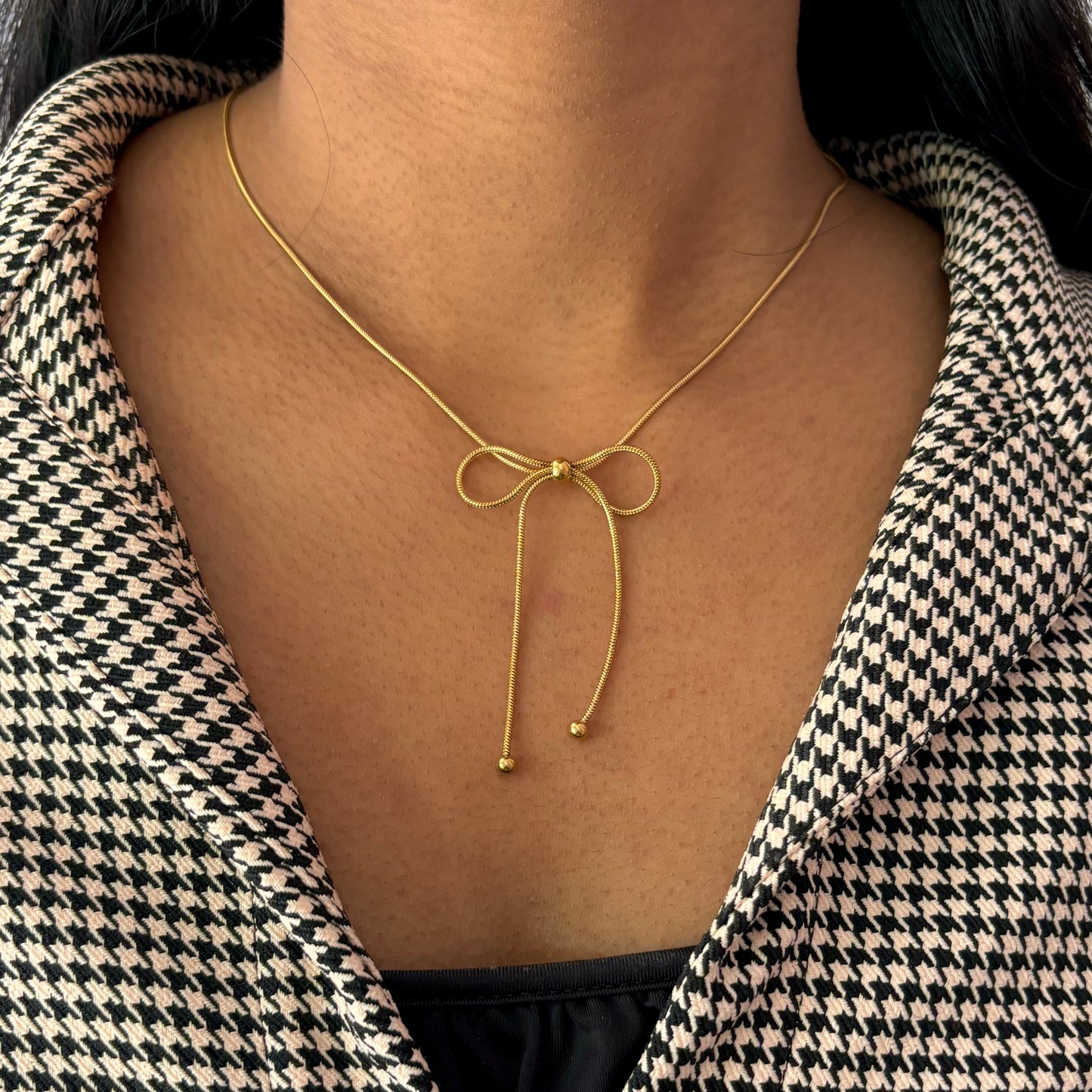 Whimsy Bow Drop Necklace