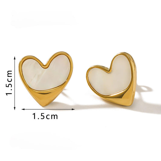Heart of Pearl studs