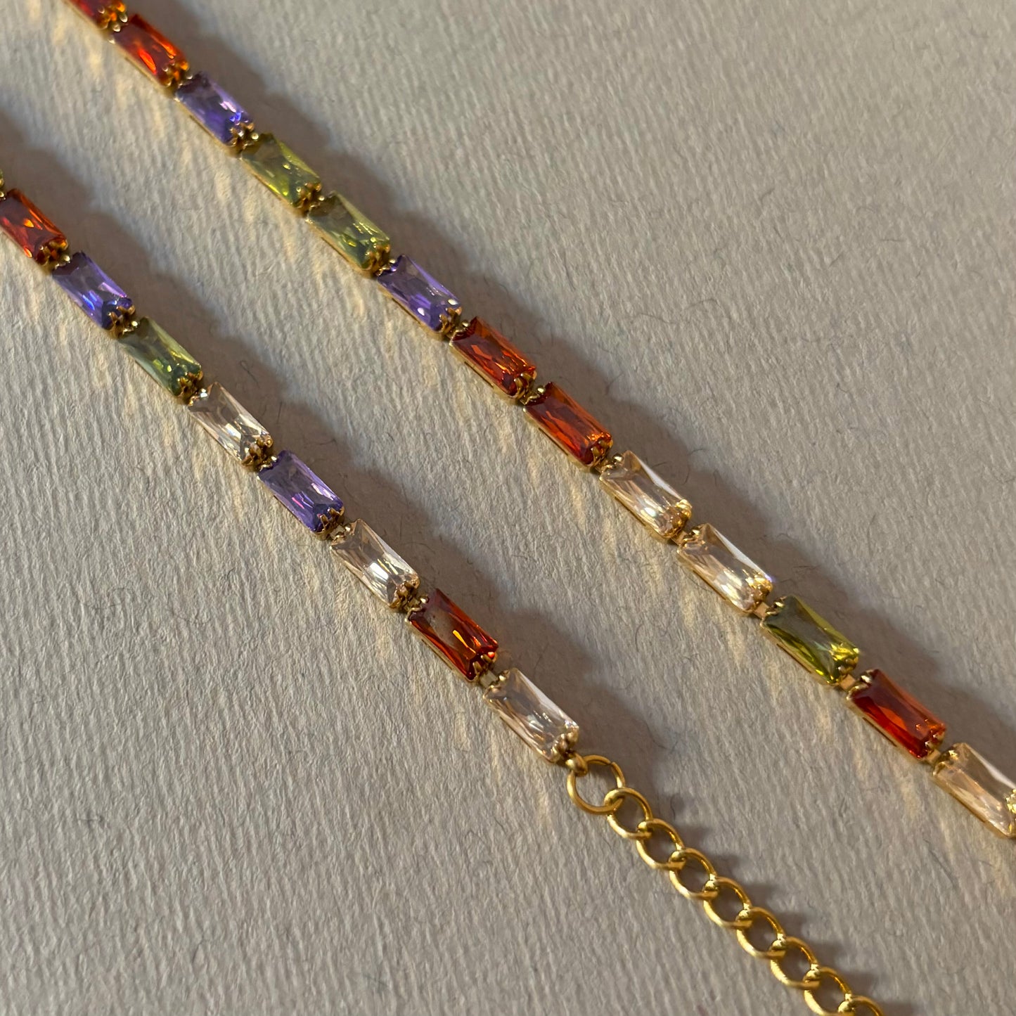 Rainbow Rave Tennis Bracelet