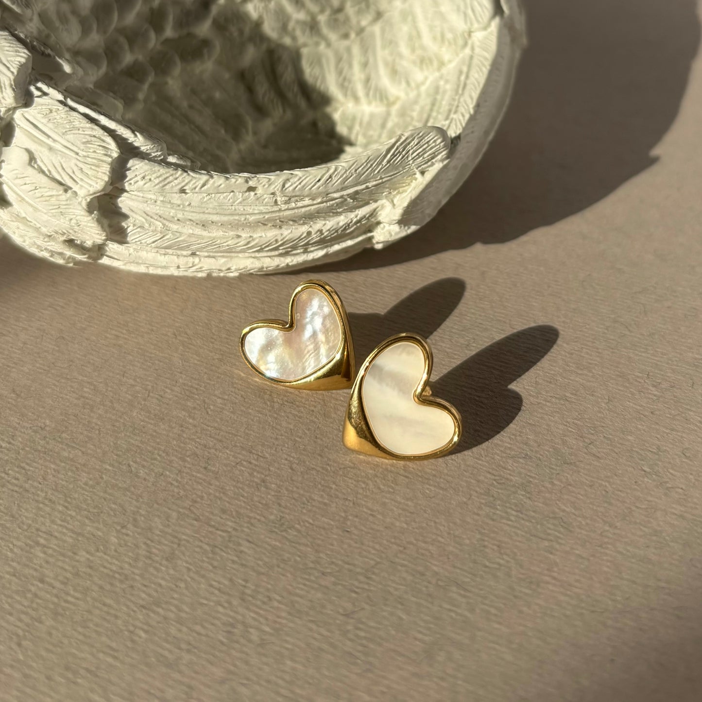 Heart of Pearl studs
