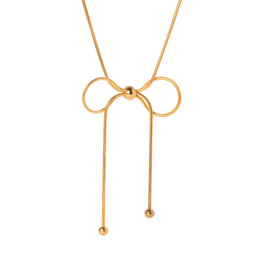 Whimsy Bow Drop Necklace