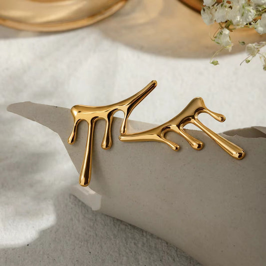 Golden Drip studs