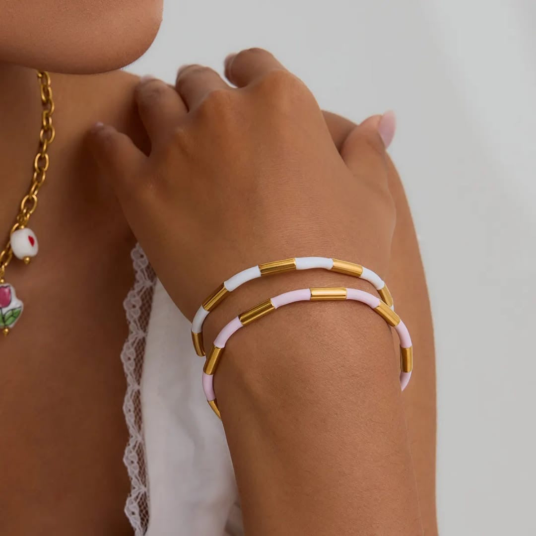 Peach pop cuff