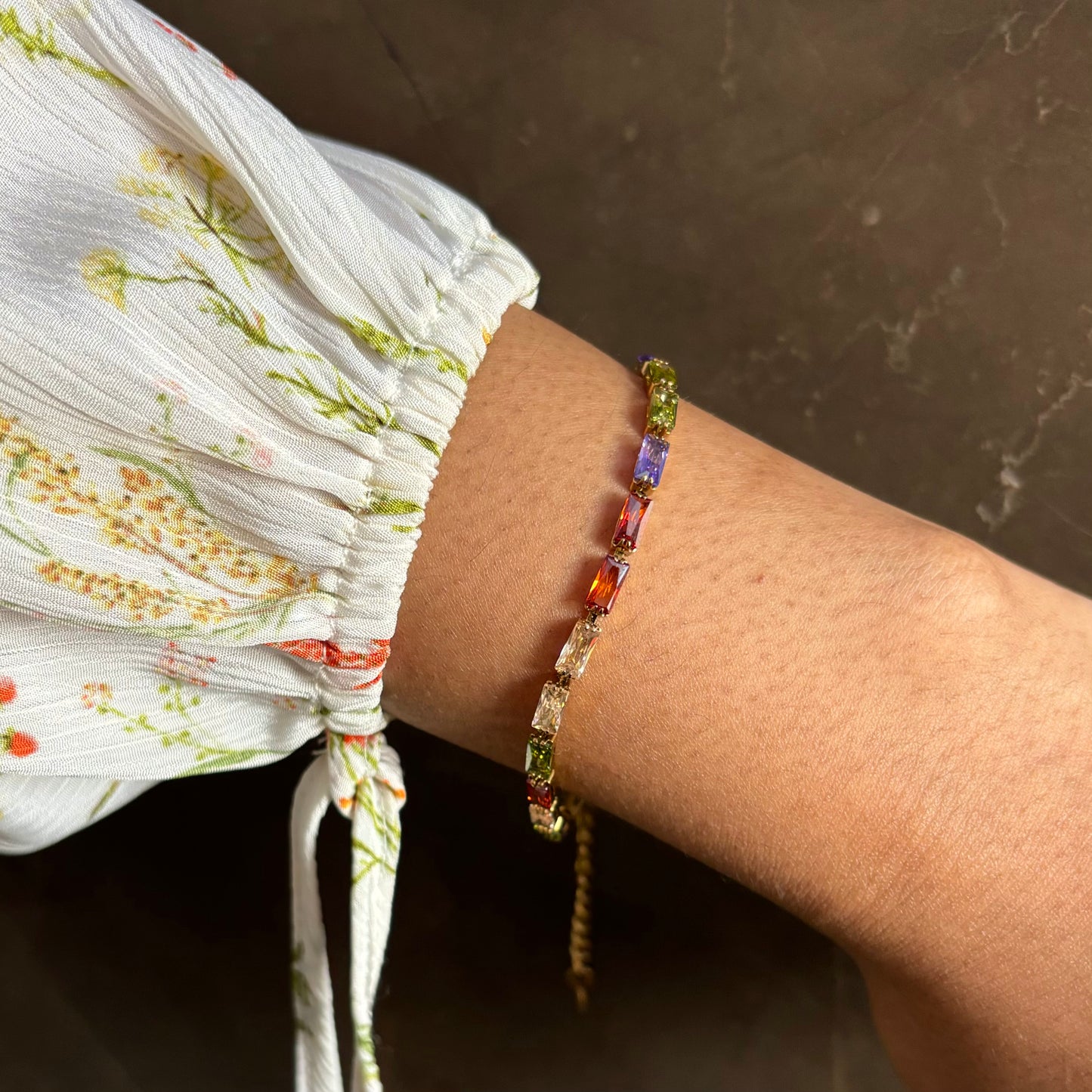 Rainbow Rave Tennis Bracelet