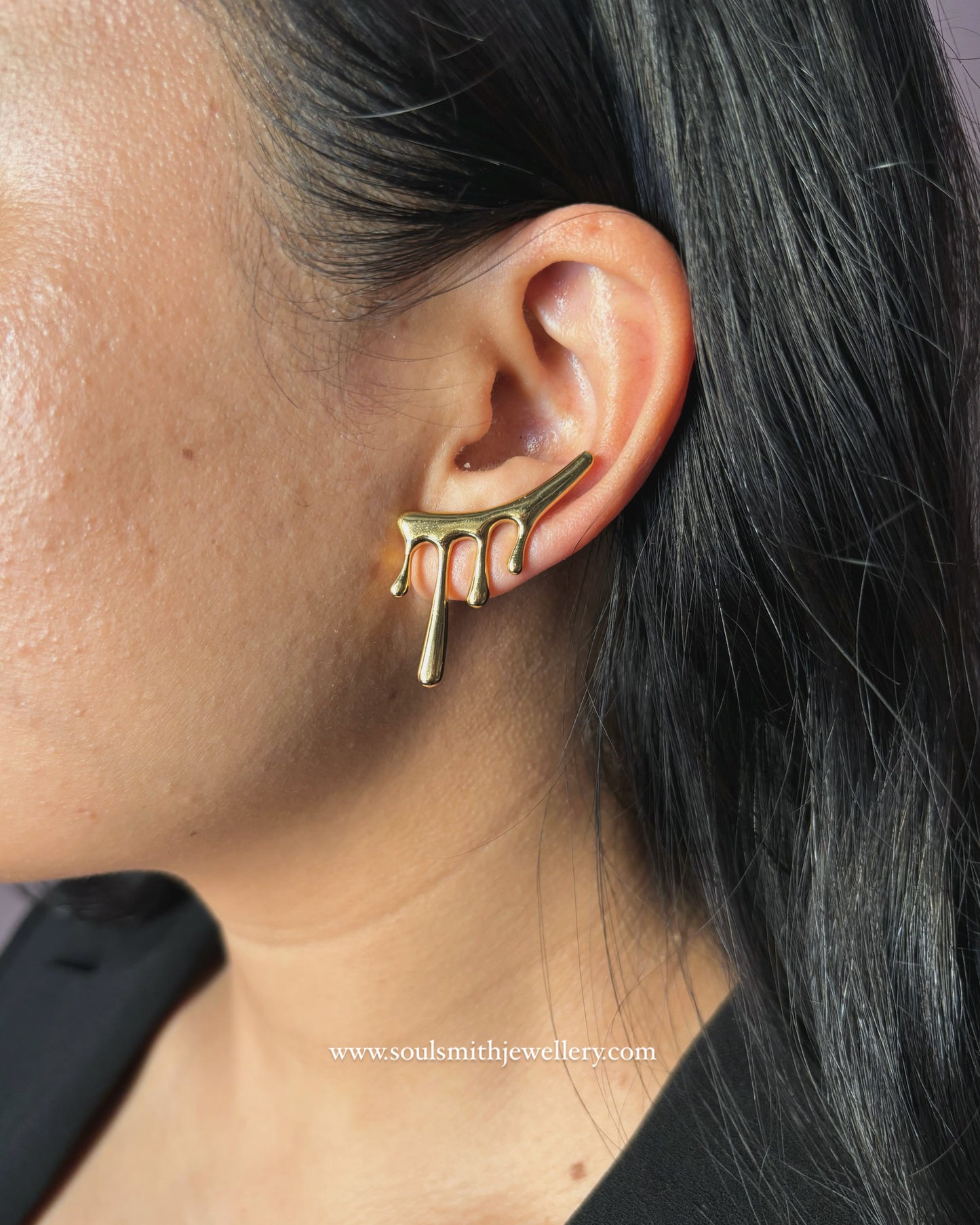 Golden Drip studs