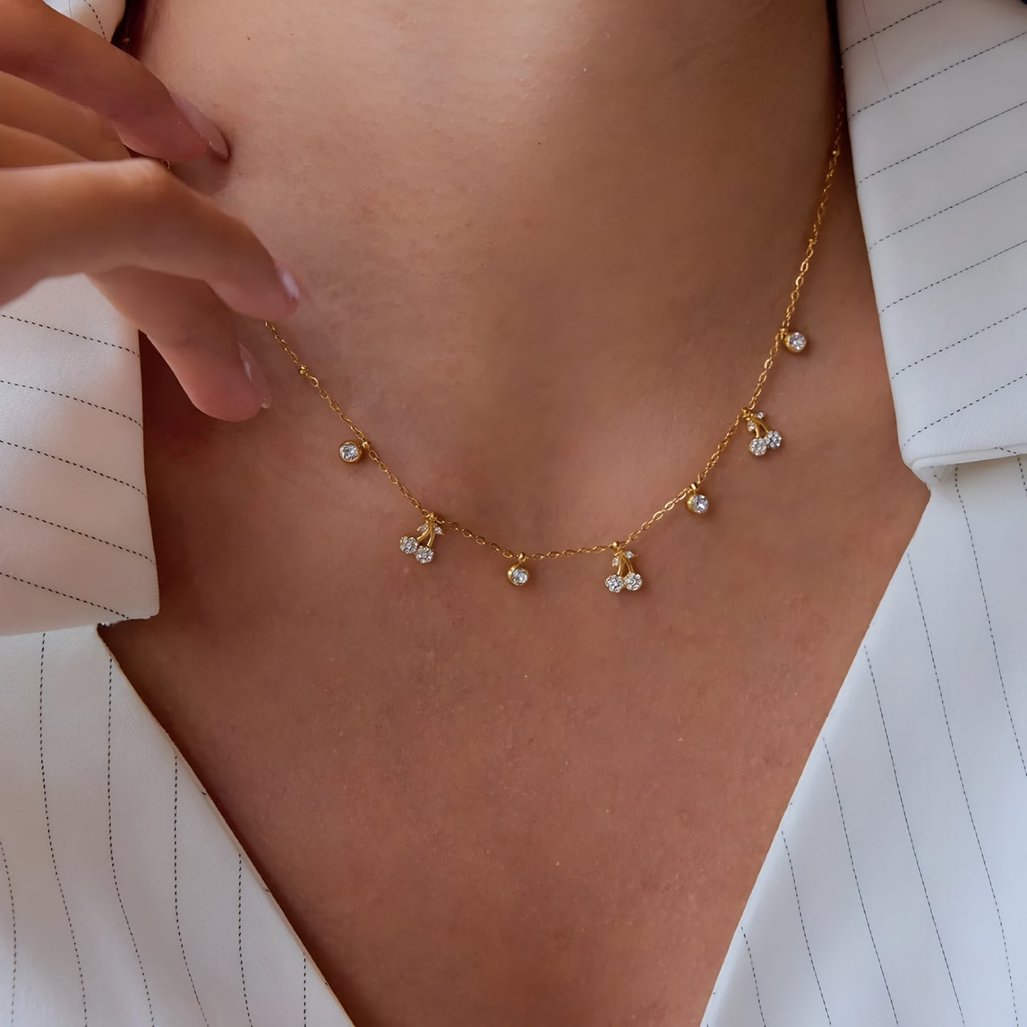 Cherry charm necklace