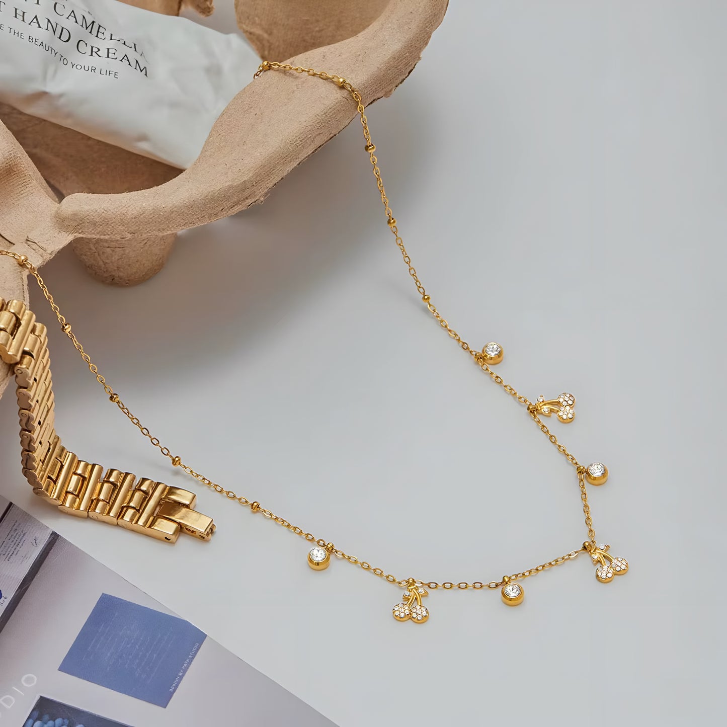 Cherry charm necklace