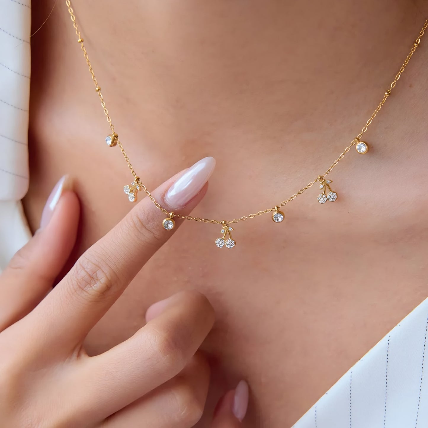 Cherry charm necklace