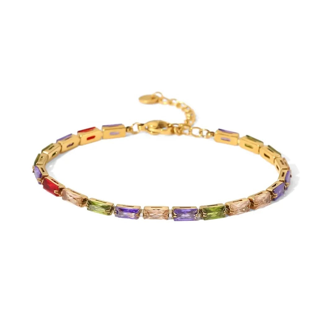 Rainbow Rave Tennis Bracelet