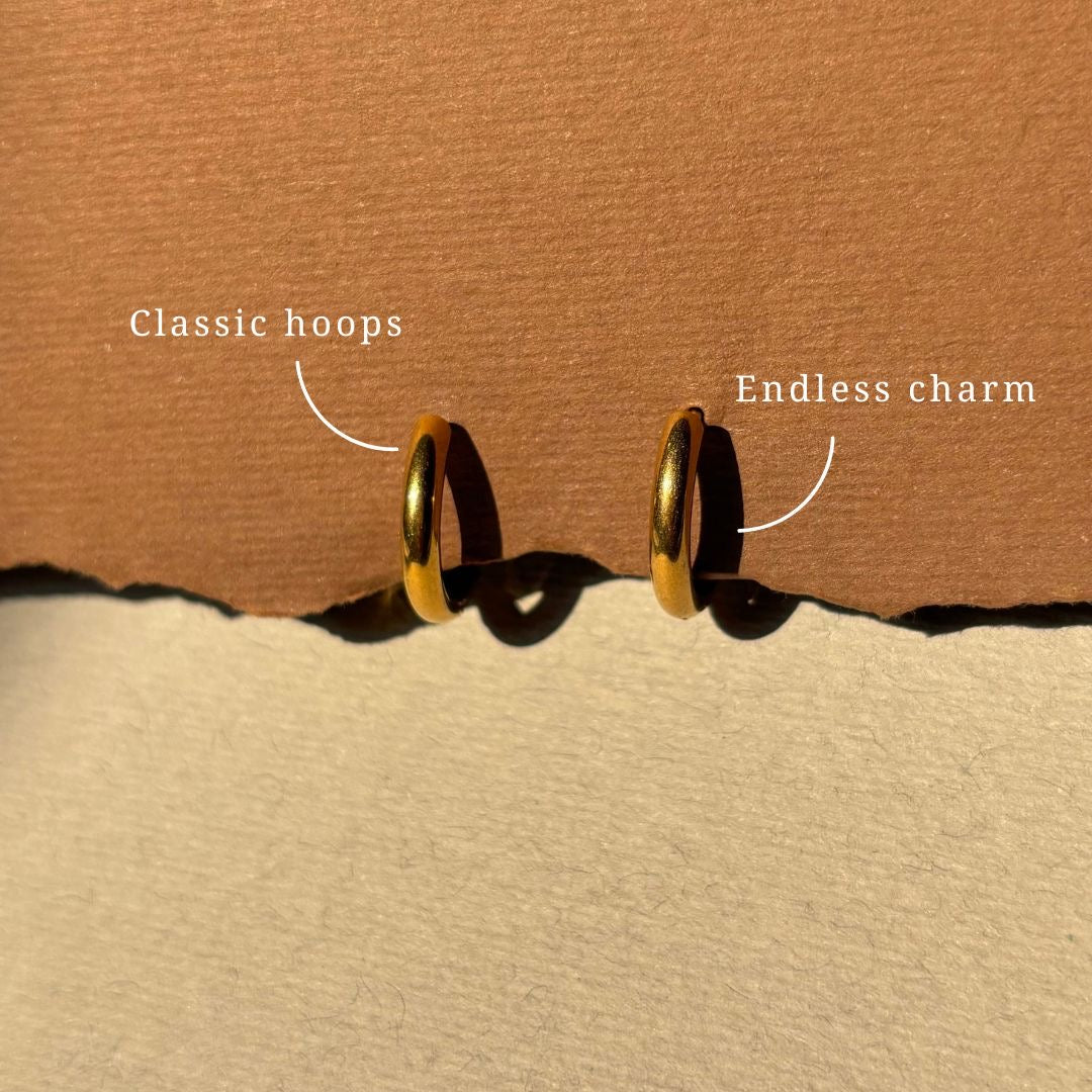 Heart lock hoops